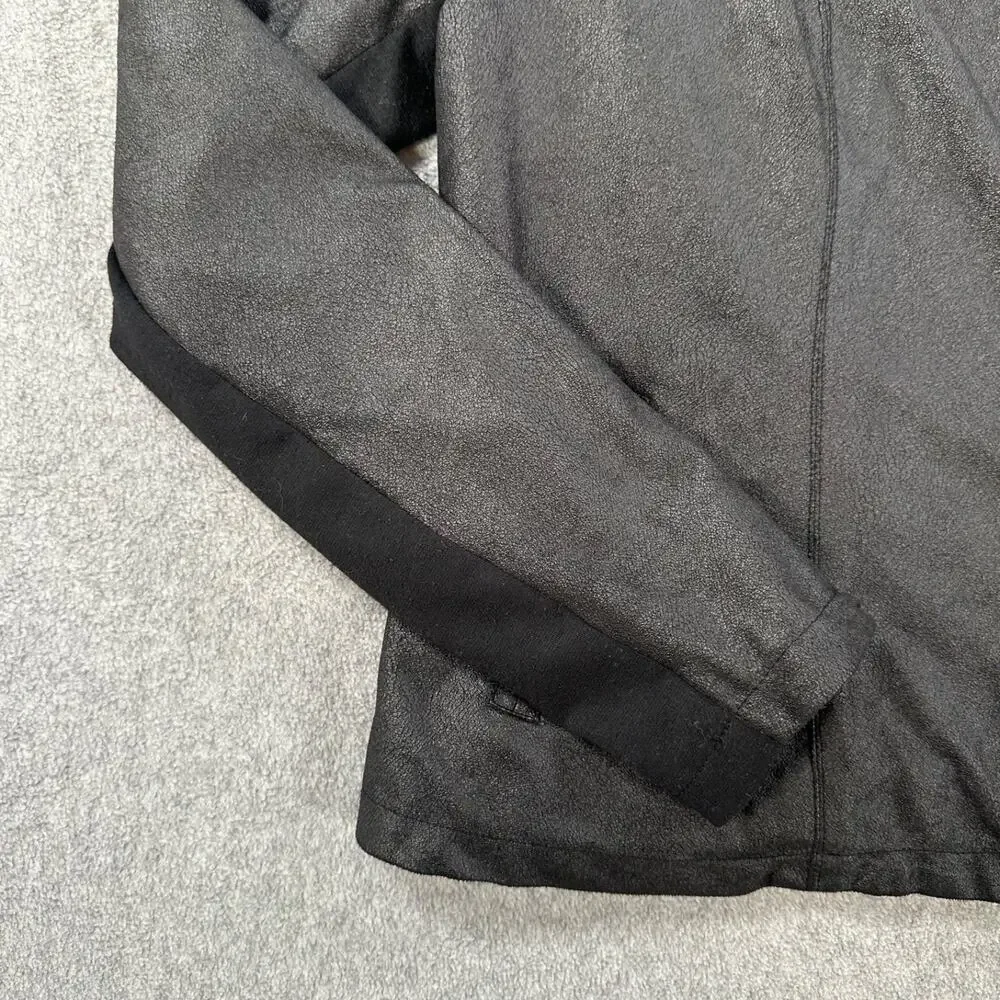 Luii Anthropologie Moto Jacket Women's Medium Gray/Black Zip Up Collared